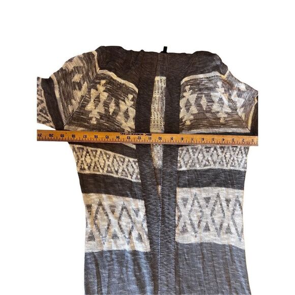 Hannah duster cardigan ￼grey and white - Picture 5 of 9